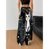 Women's Fashion Casual Wide-leg Pants, Trousers Drawstring Elastic Waist Spring and Autumn Outdoor Long Sweatpants