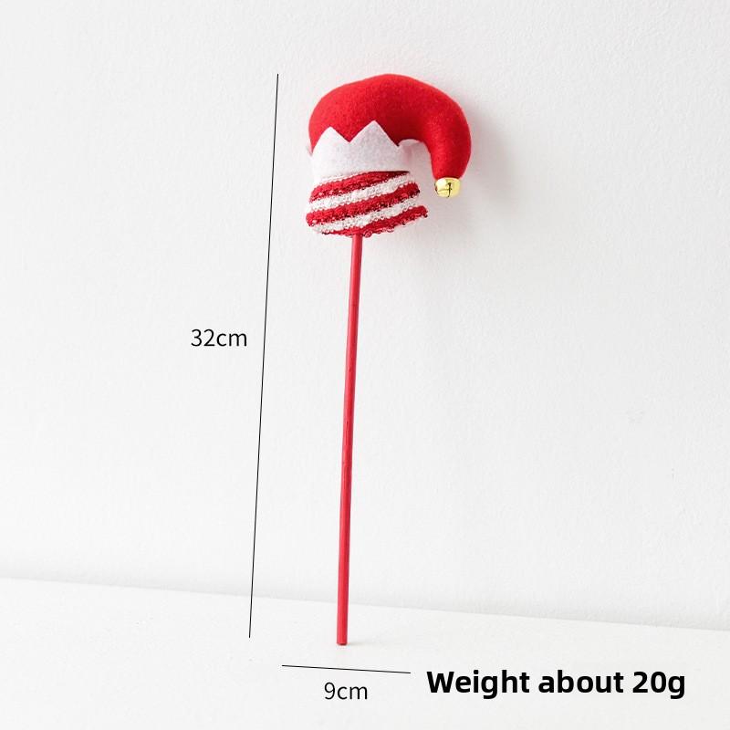 Christmas Decoration Elf Hat Cuttings Decoration Christmas Tree Christmas Elf Stick Christmas Gift