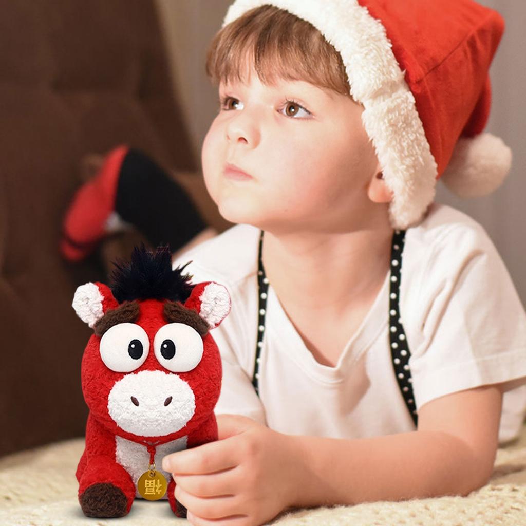 Year Of Horse Mascot Plush Stuffed Toy Pillow Doll