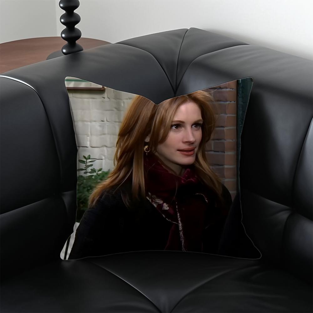 JJulia Roberts Cushion Cover Pillow Case Antidustmite Invisible zipper silky plush cushion