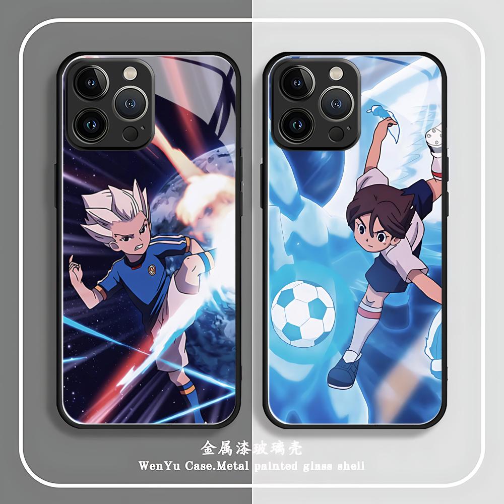 Japanese anime inazuma eleven Phone Case For iPhone 16 15 14 13 12 11 X XR XS 8 Plus Mini Pro Max Glass Magnetic Case