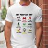 My Perfect Day Men's T-shirts Gamer Cool Gamer Funny Graphic T Shirt Male Oversized Clothing Video Games Play Playing Lover Tops