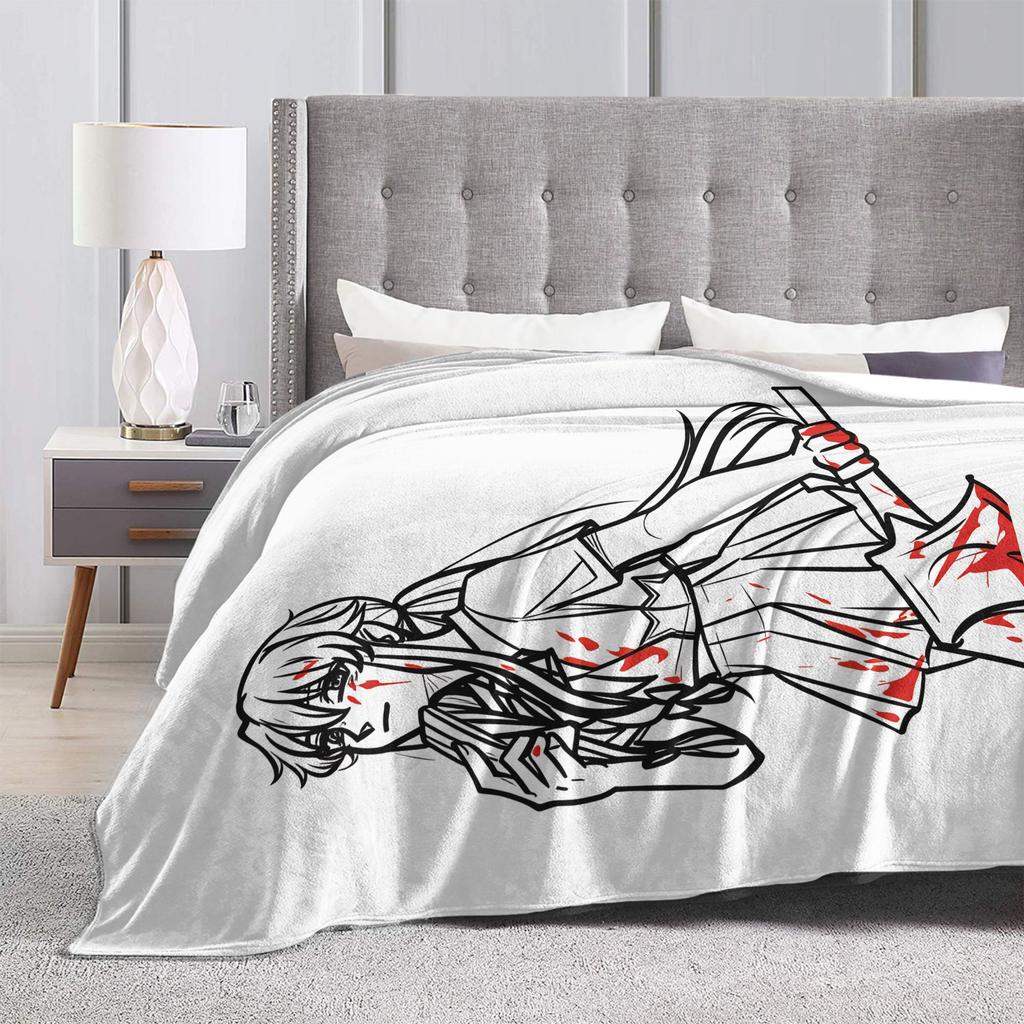 Warm BlanketsGirls Boys Camping Mirai Nikki Gasai Yuno Bedding Throws  Flannel Bedspread For Couch Bed Fashion Sofa Bed Cover