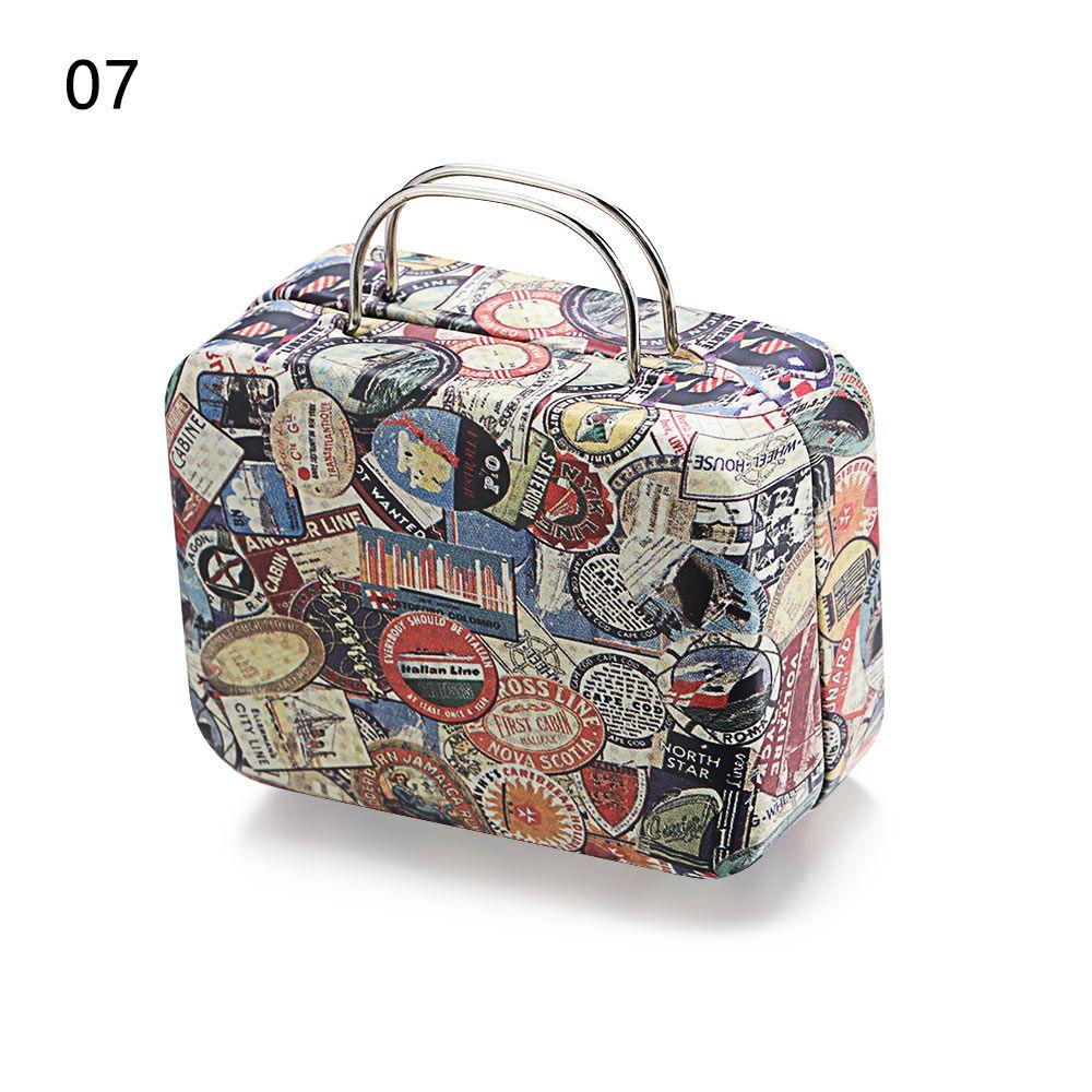 Fashion High Quality Steel Eyelash Package Mink Lash Tray Suitcase False Eyelashes Box