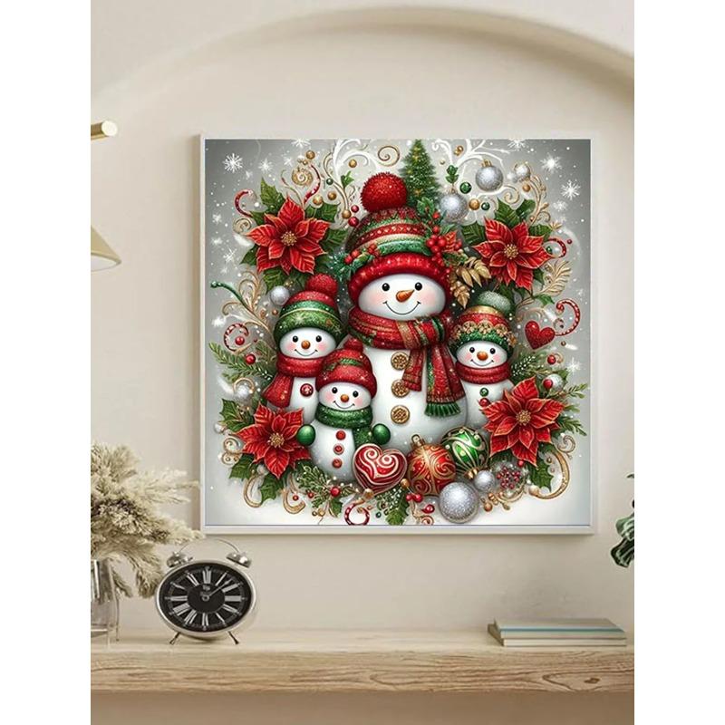Weihnachts Schneemann Diamant Malerei Set, DIY Erwachsene Voll Diamant Heimdekoration Malerei Set, Erwachsener, Rahmenlose Bastelarbeiten