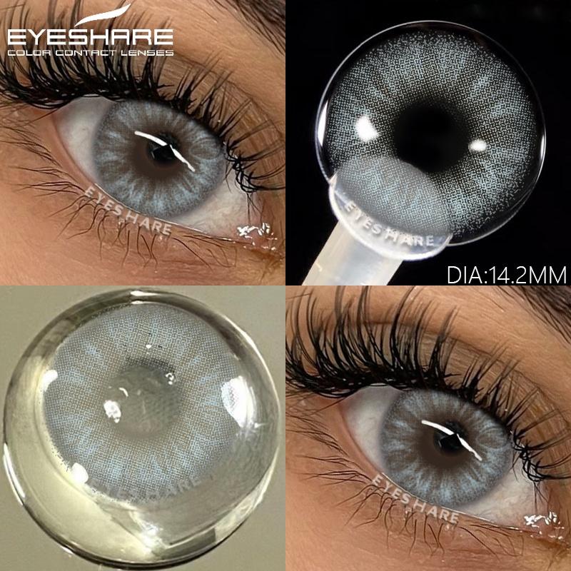 Natural Color Contacts Lenses for Eyes 1 Pair Colorful Beautiful Pupil Blue Colored Lenses Brown Eyes Contact