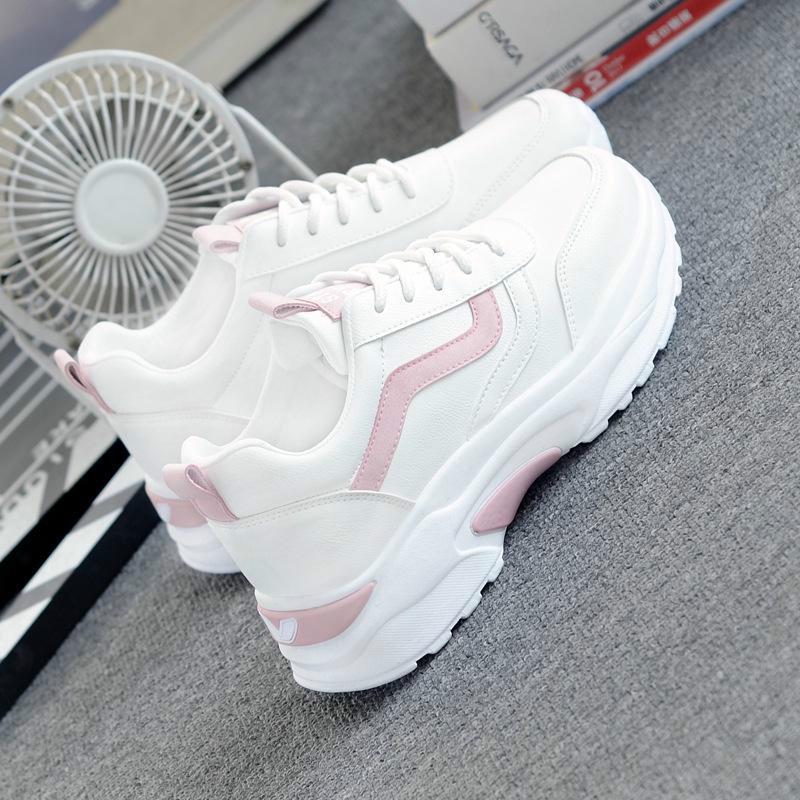 Nouvelles dames blanches Sneakers Fashion Platform Ladies Platform Sneakers  Casual Shoes Chunky Sneakers acheter à prix bas — livraison gratuite, avis  réels avec des photos — Joom
