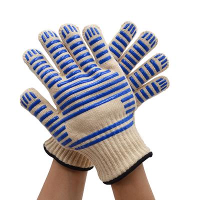 Guanti da forno flessibili antiscivolo resistenti al calore: Protezione Anti-Scottatura a Cinque Dita per Cottura al Forno e Barbecue