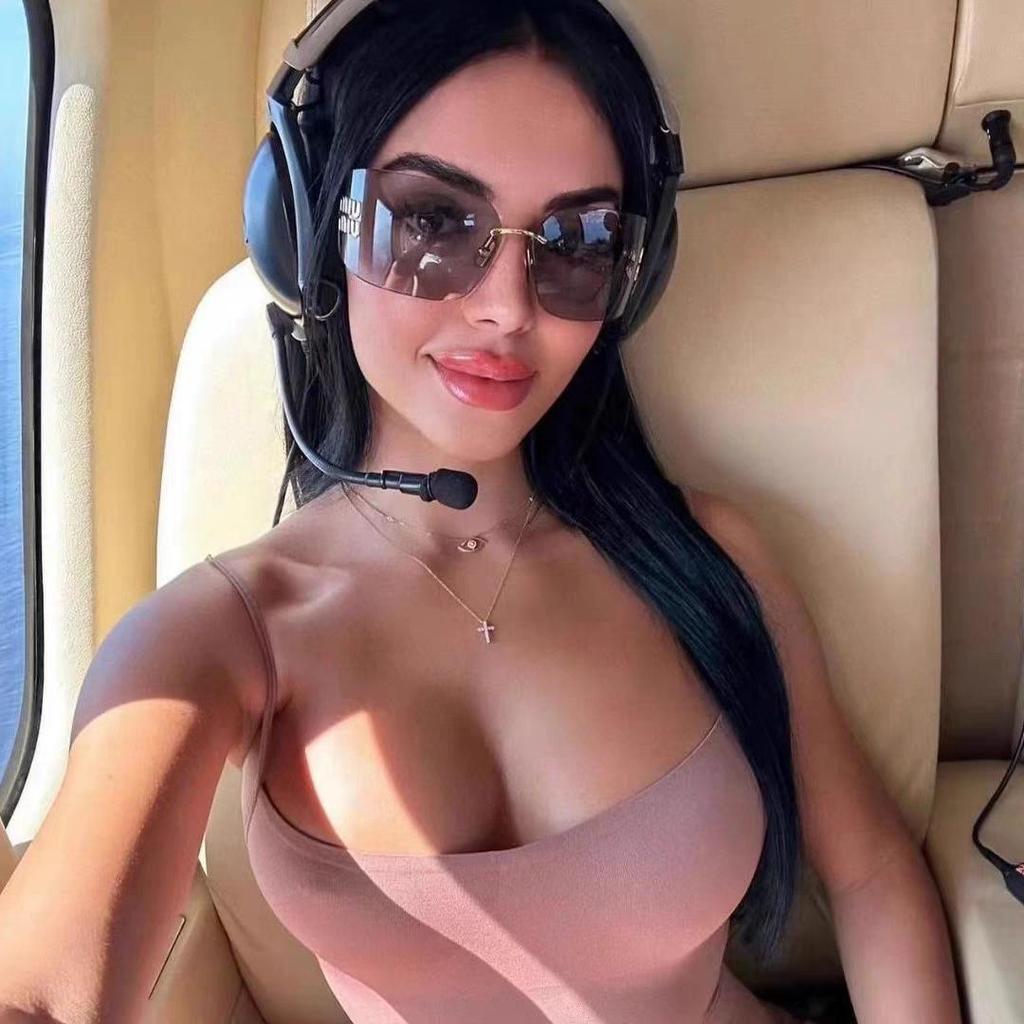 Light Luxury Frameless Curved Metal Sunglasses with Personalized Y2k Millennium Hot Girl Style, Popular Street Photography Trend Sunglasses