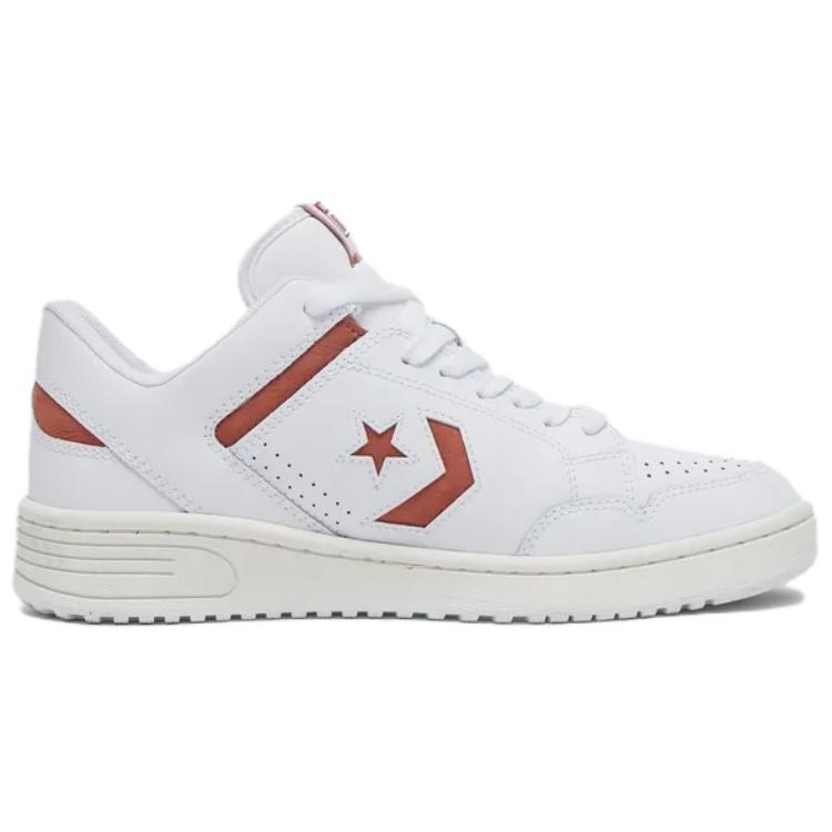 Converse Weapon fashionable versatile non-slip wear-resistant breathable low-top skate shoes unisex white
