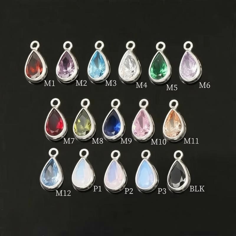 US 14K Gold Filled Zircon-Inlaid Teardrop Pendant Dangle Earrings Necklace Jewelry Accessories M1 ruby red