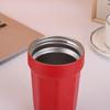 Hochwertiger Cola-Achtkant-Kaffeebecher, vakuumisoliert mit Trageseil, handlicher Auto-Becher, intelligente Temperaturanzeige
