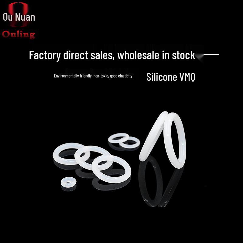 Temperature Resistant White Silicone O-ring, OD 21-30mm, Thickness 2.4mm