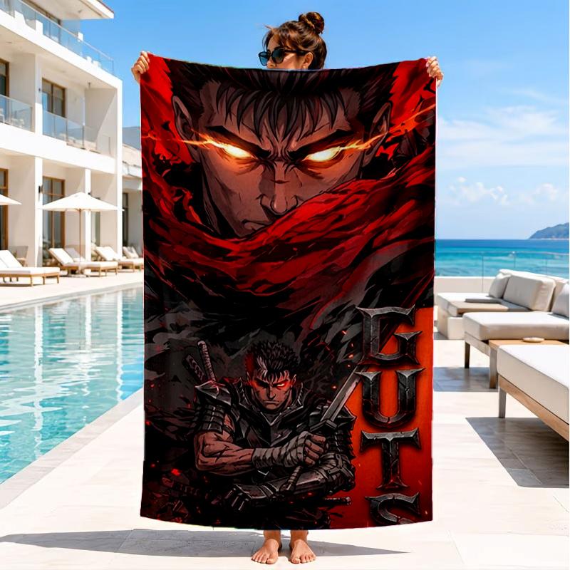 Dark Warrior's Rise Beach Towel, Super Soft Microfiber, Perfect Gift for Her/Him, Birthday, for Pool, Beach, Travel, Decor Beach Party