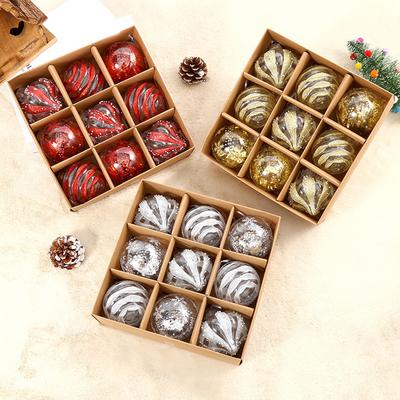 9Pcs Christmas Balls Ornaments For Xmas Christmas Tree Pendants Shatterproof Christmas Tree Decorations Hanging Ball For Party