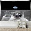 Weltraum-Astronauten-Wandteppich, geheimnisvolle kosmische Landschaft, psychedelische Boho-Dekoration für Wohnheimzimmer