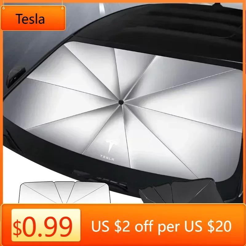 Autoaufkleber Tesla Auto Innenraum Frontscheibe Sonnenschutz Sonnenschutz Für Tesla Model 3 2021 X Y Stil Roadster Invader Spule Mod WY