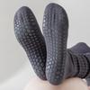 1Pair Women Yoga Pilates Socks with Grips Non Slip Sports Indoor Fitness Socks Professional Calf Socks for Ballet Dance