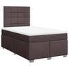 Box Spring Bed with Mattress Dark Brown 120x200 cm Fabric