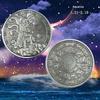 12 Pieces Twelve Constellations Commemorative Coins Tarot Commemorative Medal Antique Silver Coins Lucky Coins Wishing Coins