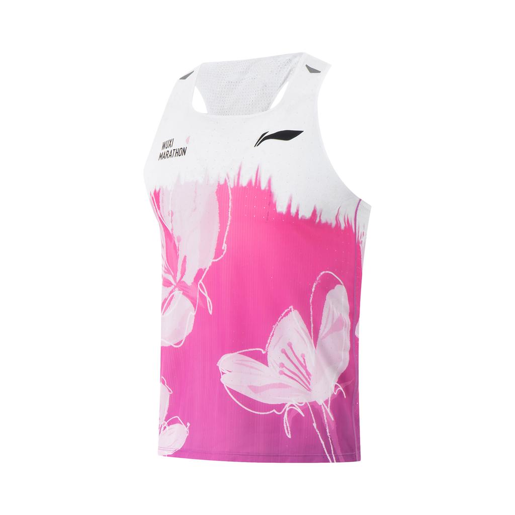 Li-Ning Breathable Quick-Dry Slim Fit Outdoor Knitted Sports Competition Vest Summer Men Tops AAYV089-1