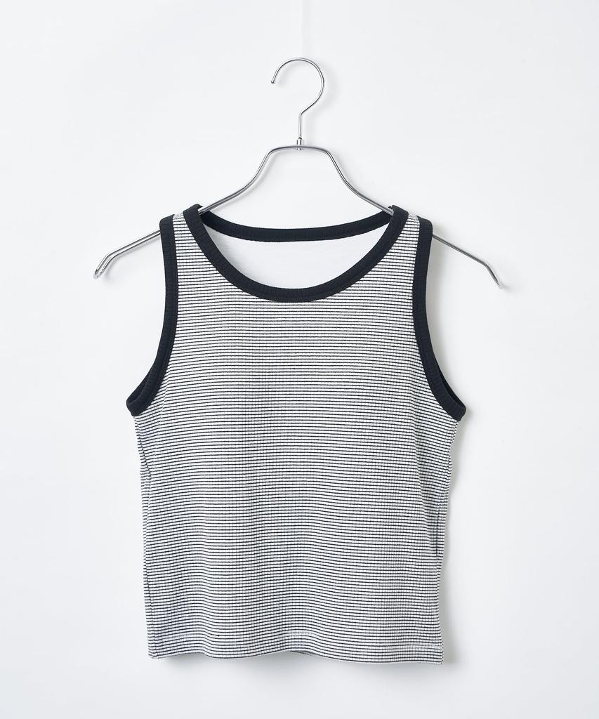 WEGO Tank Size White Short Tank Perfect for and Perfect for or As an A Everyday Gift Women's Top, S, Border, Sleeve, Top, Sleeveless, Spring, Summer,