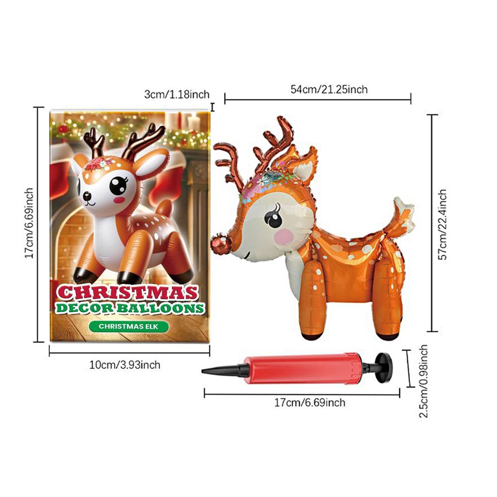 

Christmas Balloon Kit Christmas Tree Reindeer Santa Decoration Novelty Inflatable Standing Balloons For Party Birthday New Year 10inch