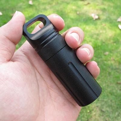 Aluminiumlegering Luchtdichte Pillencontainer Fles Draagbare Buiten EDC Enkelvoudige Kamer Capsulehouder Waterdichte Medicijnkoffer Doos