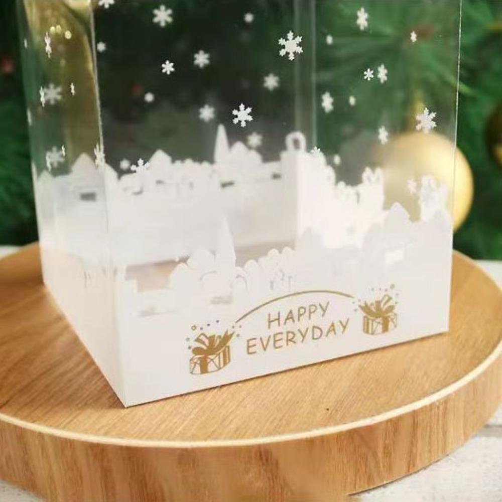 50pcs Transparent Gift Boxes with Handle Clear Treat Boxes for Festivals Parties Birthdays Weddings Gift Boxes for Party Wedding Graduation