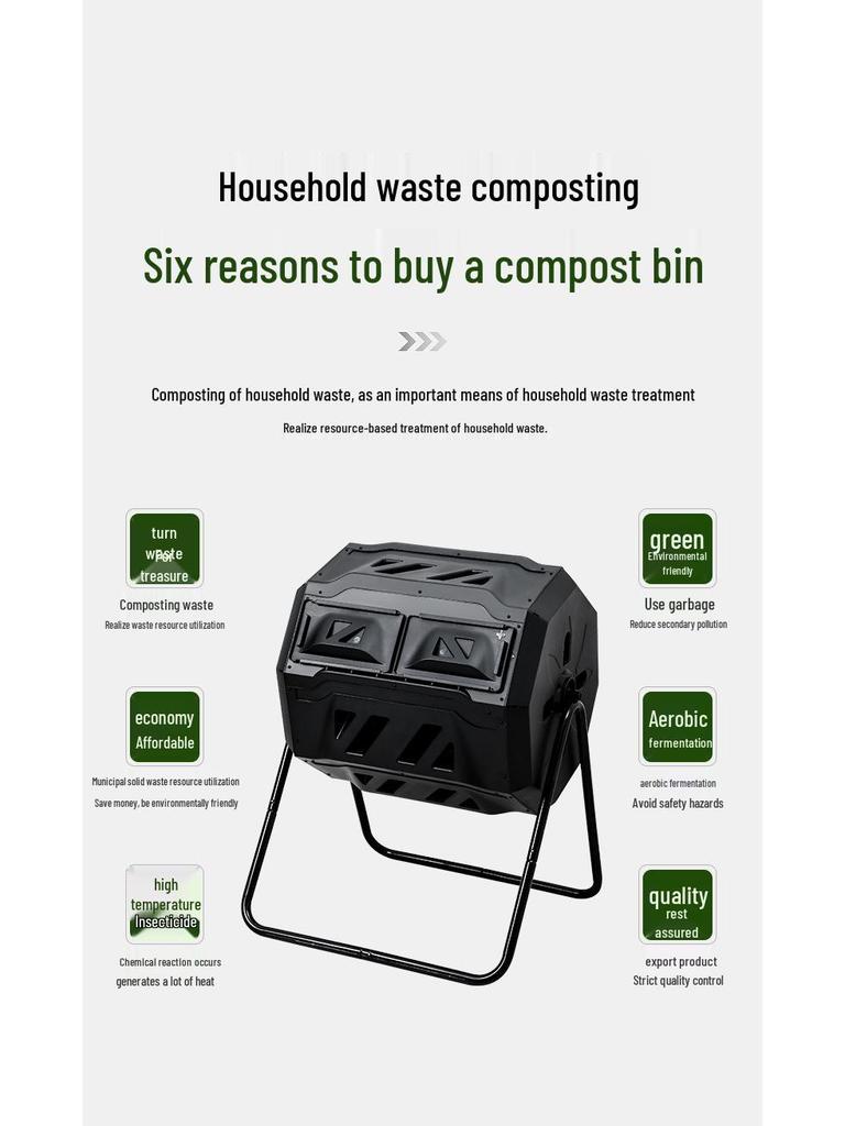 Large Capacity Garden Compost Bin for Leaves & Grass