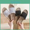 Stylish Linen Slippers With Womens Lace Trim Perfect Summer Shoes For Ladies