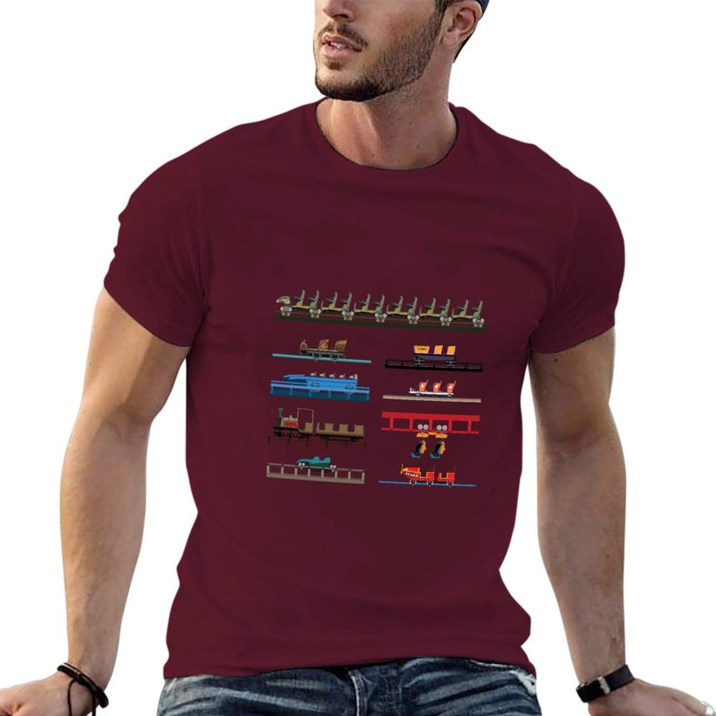 Walibi Belgium Coaster Cars Design T-Shirt graphic tee shirt tees custom t shirt men t shirt