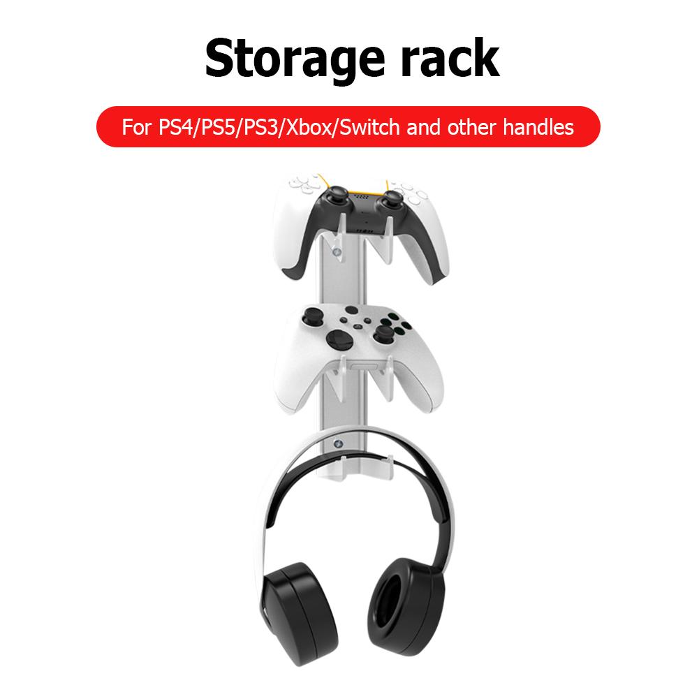 Transparent Game Controller Bracket Mount Universal Wall Mounted Gaming Headset Holder Space Saving Storage Rack for PS4/Xbox