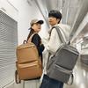 New Backpack Early Spring New Casual Soft Leather Men's and Women's Large-capacity Student Computer Bag