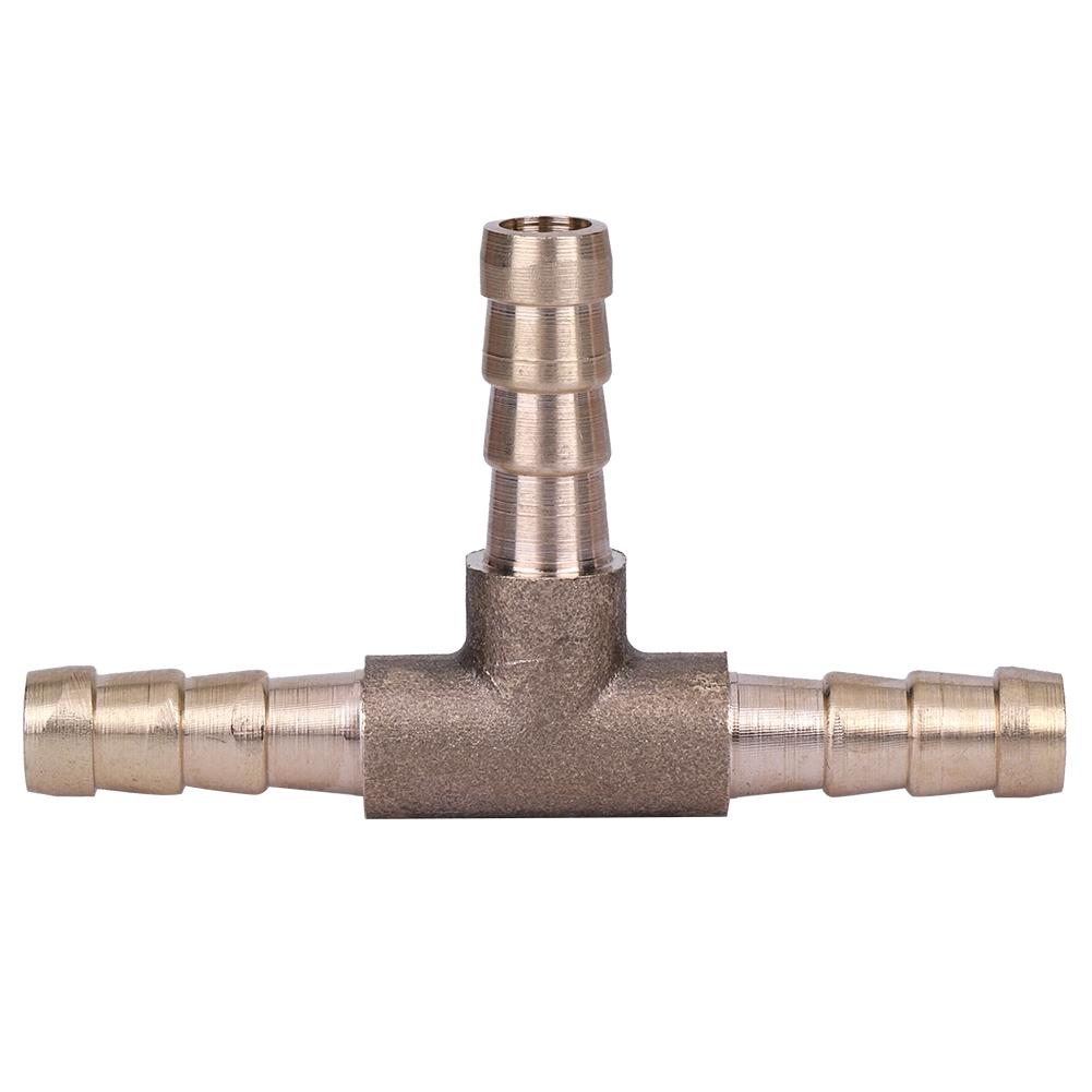 3 Way Hose Joiner Brass T Piece 3 Way Fuel Hose Joiner Connector For Compressed Air Oil Gas Pipe T Piece 3 way Fuel Hose Joiner