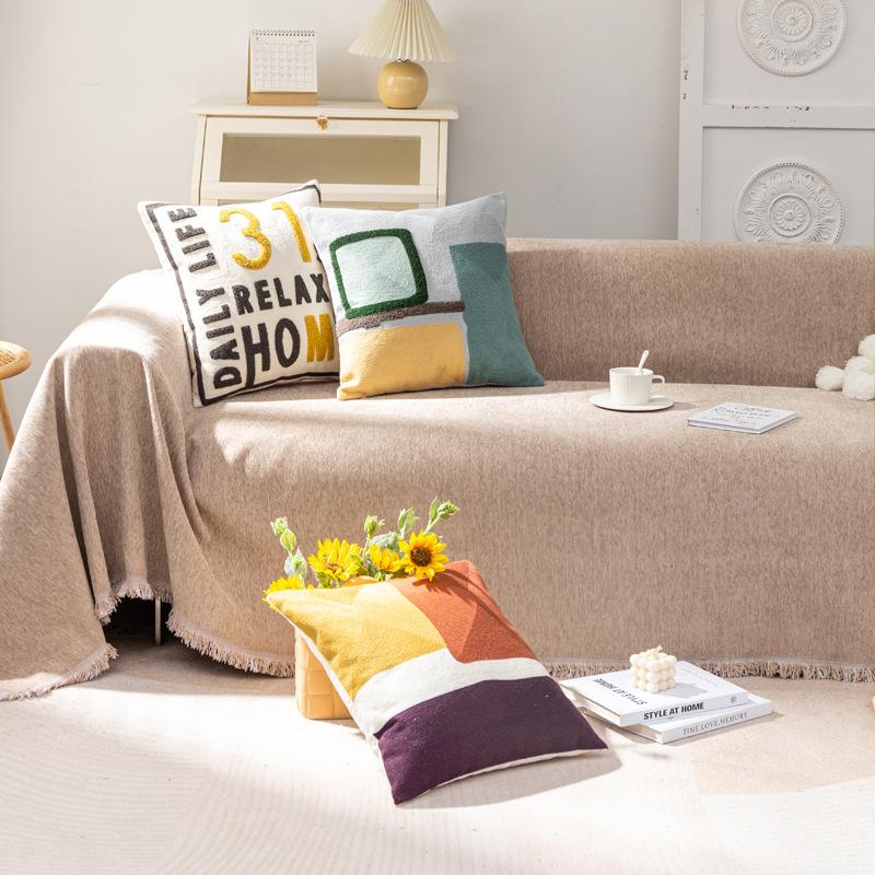 Lazy Cloth Sofa Cover Slipcover Cotton All-Inclusive Cover Cloth Nordic Sofa Cushion Cover Blanket Towel Blanket Four Seasons Universal