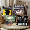 Funda de Almohada Banda Oasis Cuadrada Dormitorio Sofá Comodidad de Ocio Cojín Coche Sala de Estar Decoración del Hogar