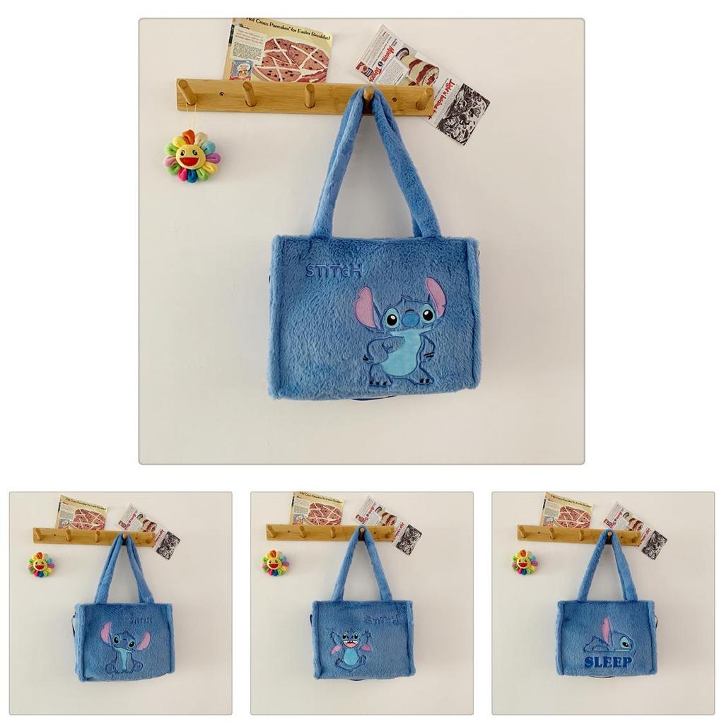 Plush Tote Bag For Women With Zipper Closure And Inner Pocket For Daily Use