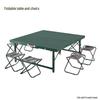 Churong 1.2m Square Portable Folding Dining Table Set
