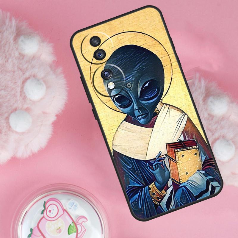 Alien Kawaii Art Case For Huawei Honor Magic5 Lite 50 70 X7 X8 X9 P20 P40 P30 Pro P Smart 2019 Nova 9 Cover