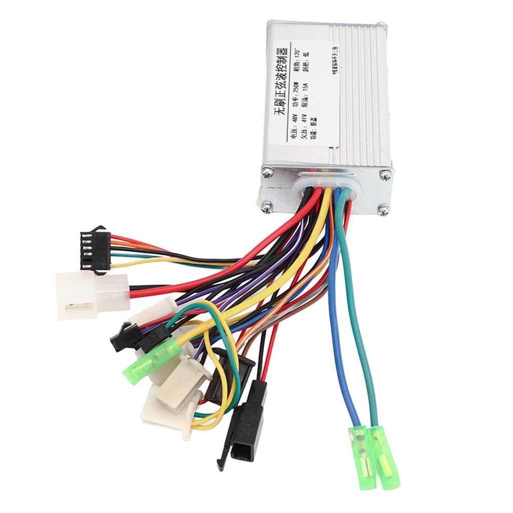 48V 250W Electric Bike Brushless Controller Aluminium Alloy Brushless Motor Controller for Electric Bicycle Scooter
