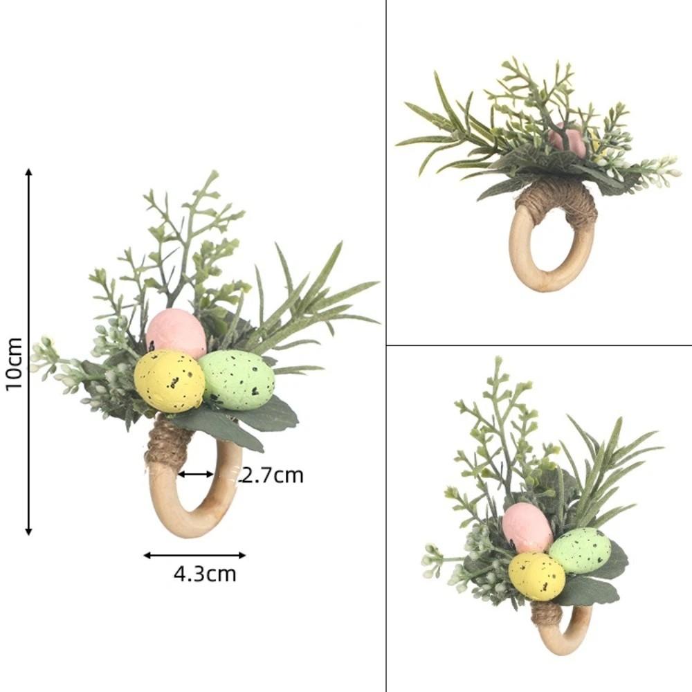 Simulation Easter Napkin Ring Plastic Foam Bunny Shape Festive Napkin Buckle Reusable Cute Tissue Holder Party Accessory
