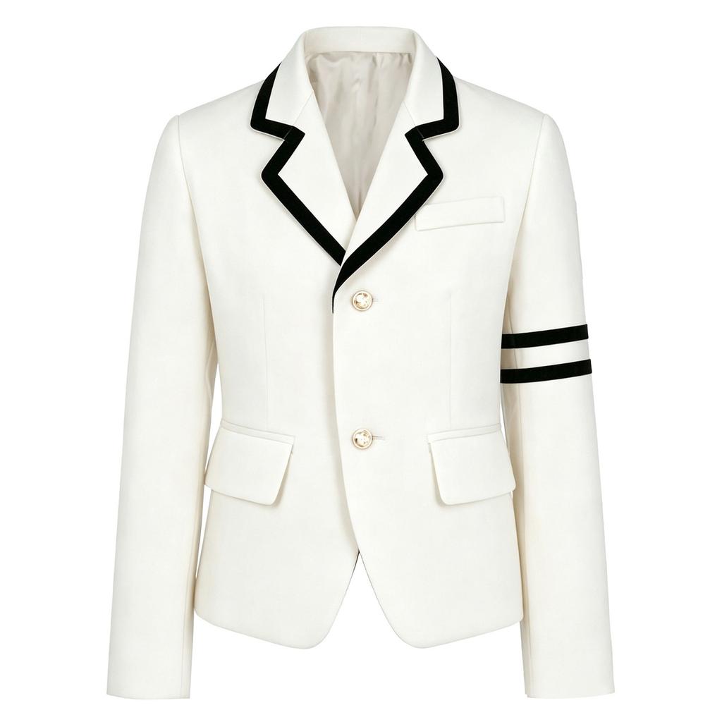 Giacca Suit Scolastica Unisex per Bambini con Collo a Revers e Manica Lunga