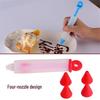 Silicone Icing Pen Set with Chocolate and Cream Nozzles for Cake and Cookie Decoration