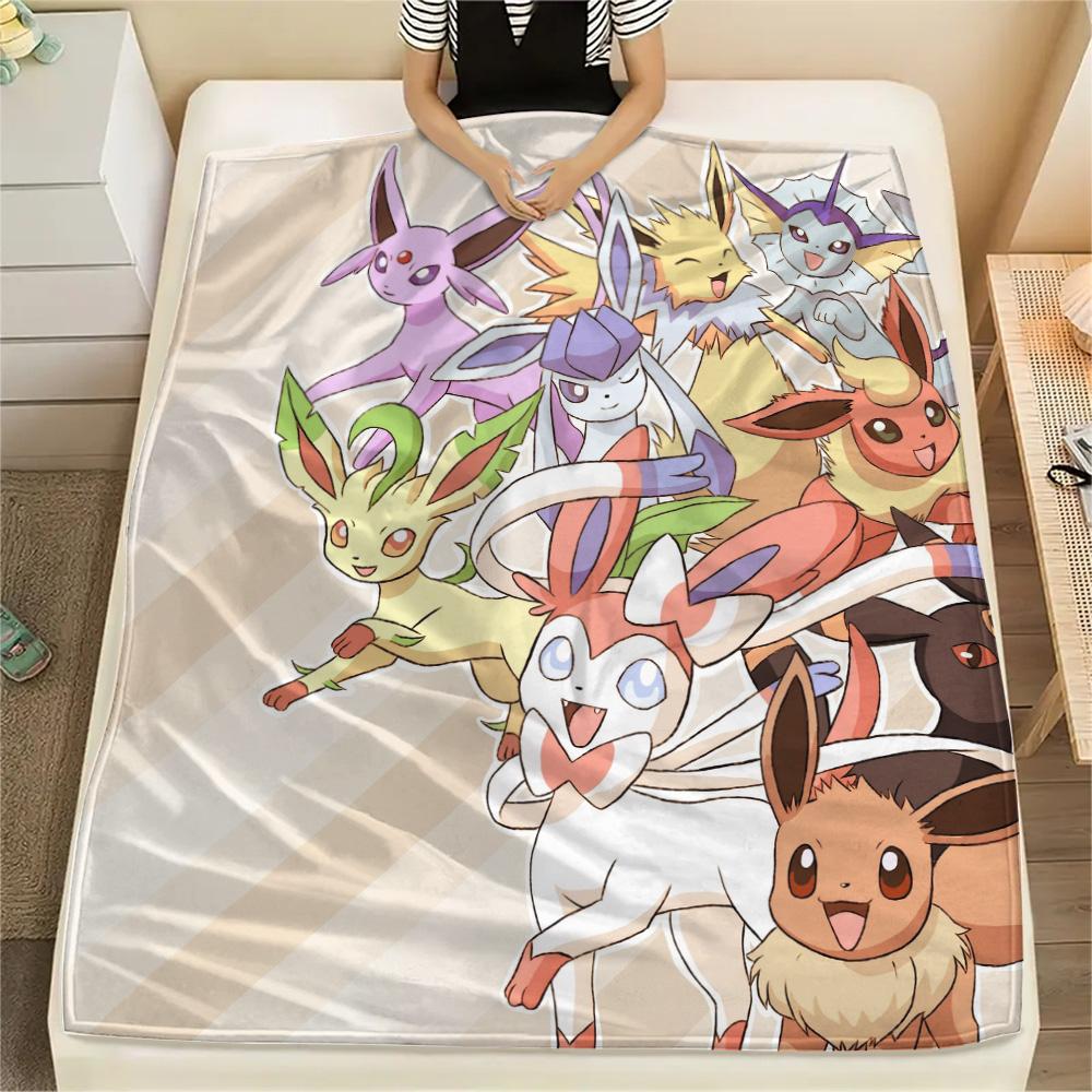 

Pokémon Combination Print Flannel Blanket, High quality Comfortable for All Seasons, Home Decor, Warmth and Comfort 80cm x 120cm