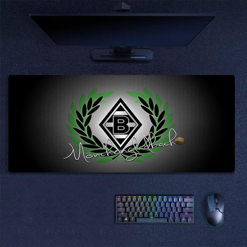 Borussia Mönchengladbach Mauspads, Große Gaming-Schreibtischmatte, Rutschfestes XXL-Mauspad für Laptop & Tablet, Mini-PC-Spielmatte mit Genähten Kanten