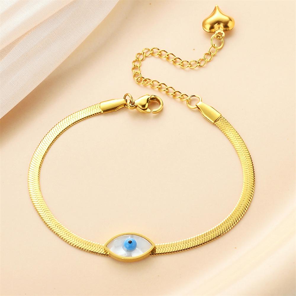 Korean Titanium Steel Four-Leaf Clover Bracelet - Women's Fashion, Versatile & Non-Fading Jewelry