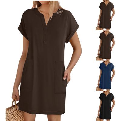 Women's  Short Sleeve Beach Dress Casual Dress