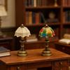 12-Minute Dollhouse Miniature: European Retro Table Lamp for Bedroom or Living Room