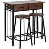 Ensemble De Table - DKD HOME DECOR - Multicolore - 2 Chaises - Métal Et Bois MDF - 80x84x50 Cm